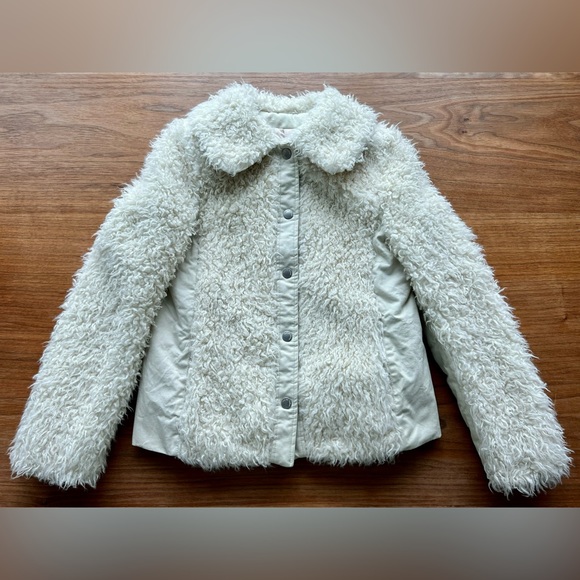 ❗️clearance❗️ See By Chloe - Faux Fur Puffed Jacket Cream Size 36 - Picture 1 of 10